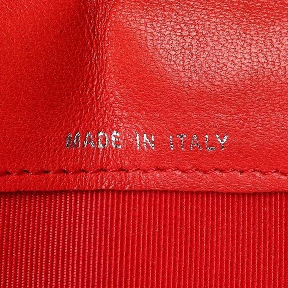 Chanel Red Perforated Lambskin Leather L Yen Wallet - Picture 8 of 10